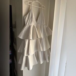 TCEC Faux Leather Ruffle Dress 🤍